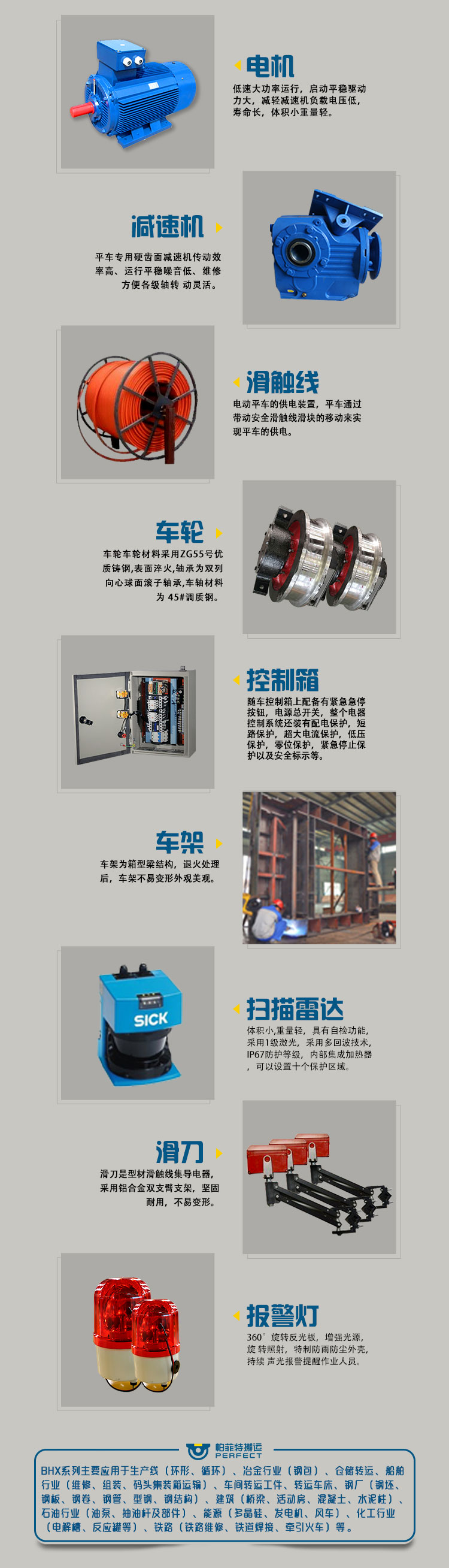 滑觸線供電平車(chē)